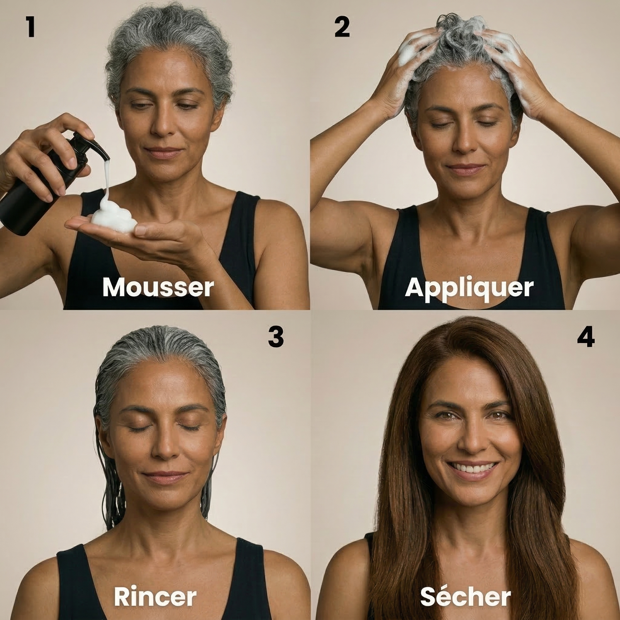 Shampoing colorant instantané