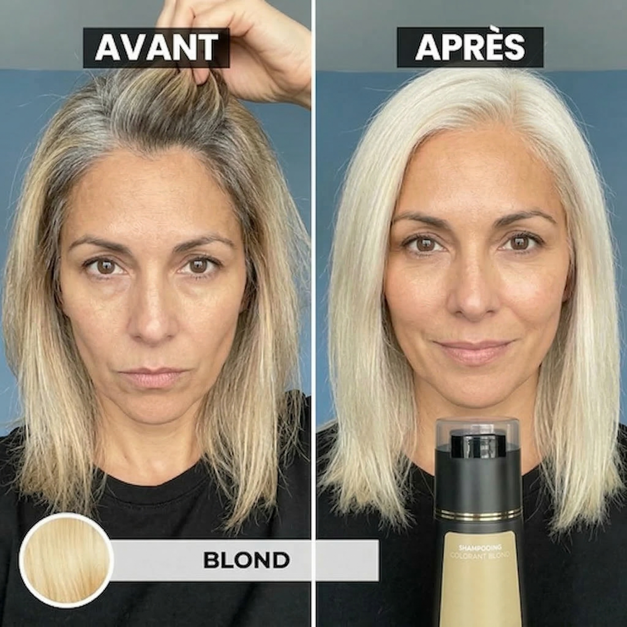 Shampoing colorant instantané