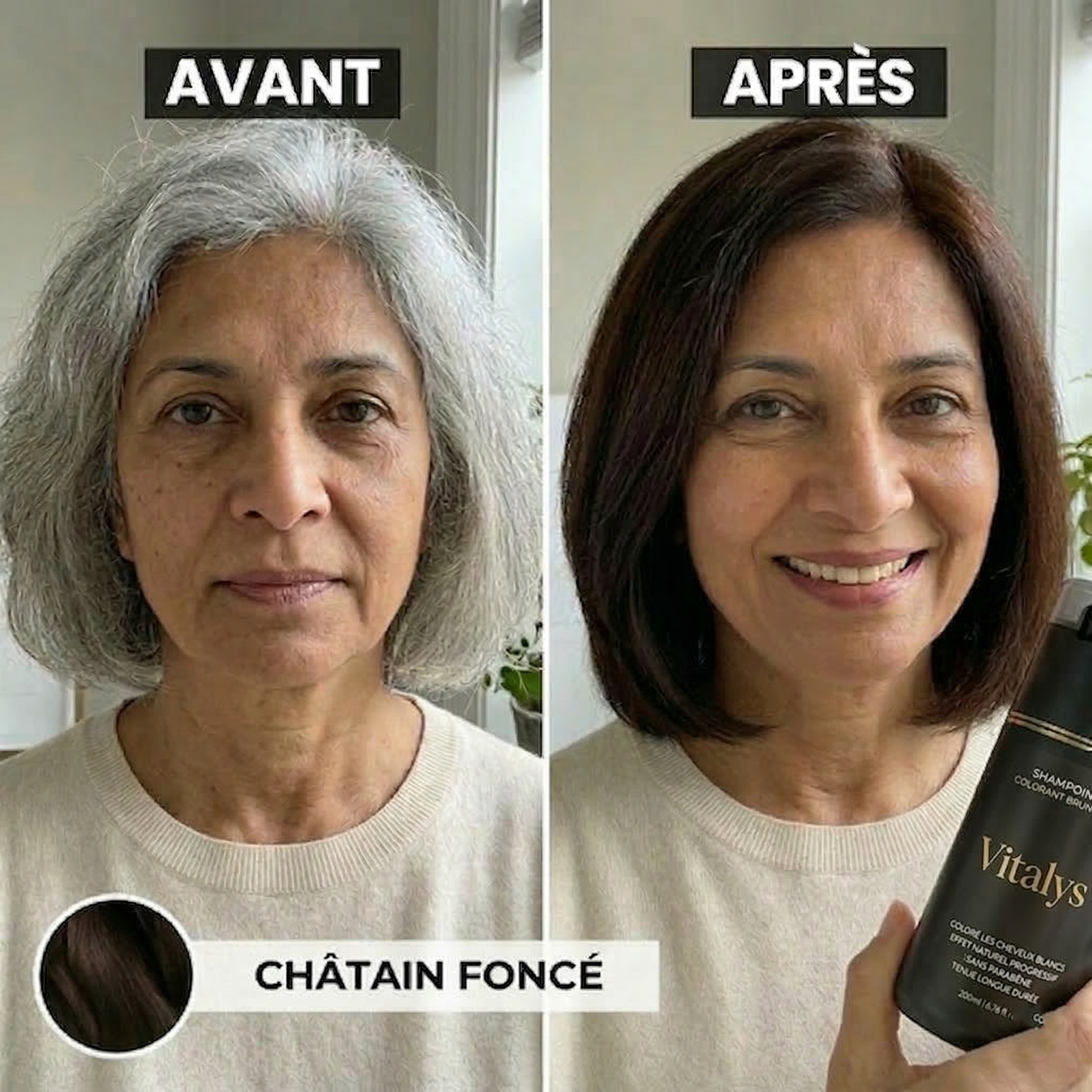 Shampoing colorant instantané